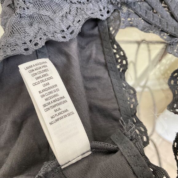 Felina Bra Women's  M Bralette Wireless Unlined Racerback stretchy  Lace Gray - Picture 8 of 10